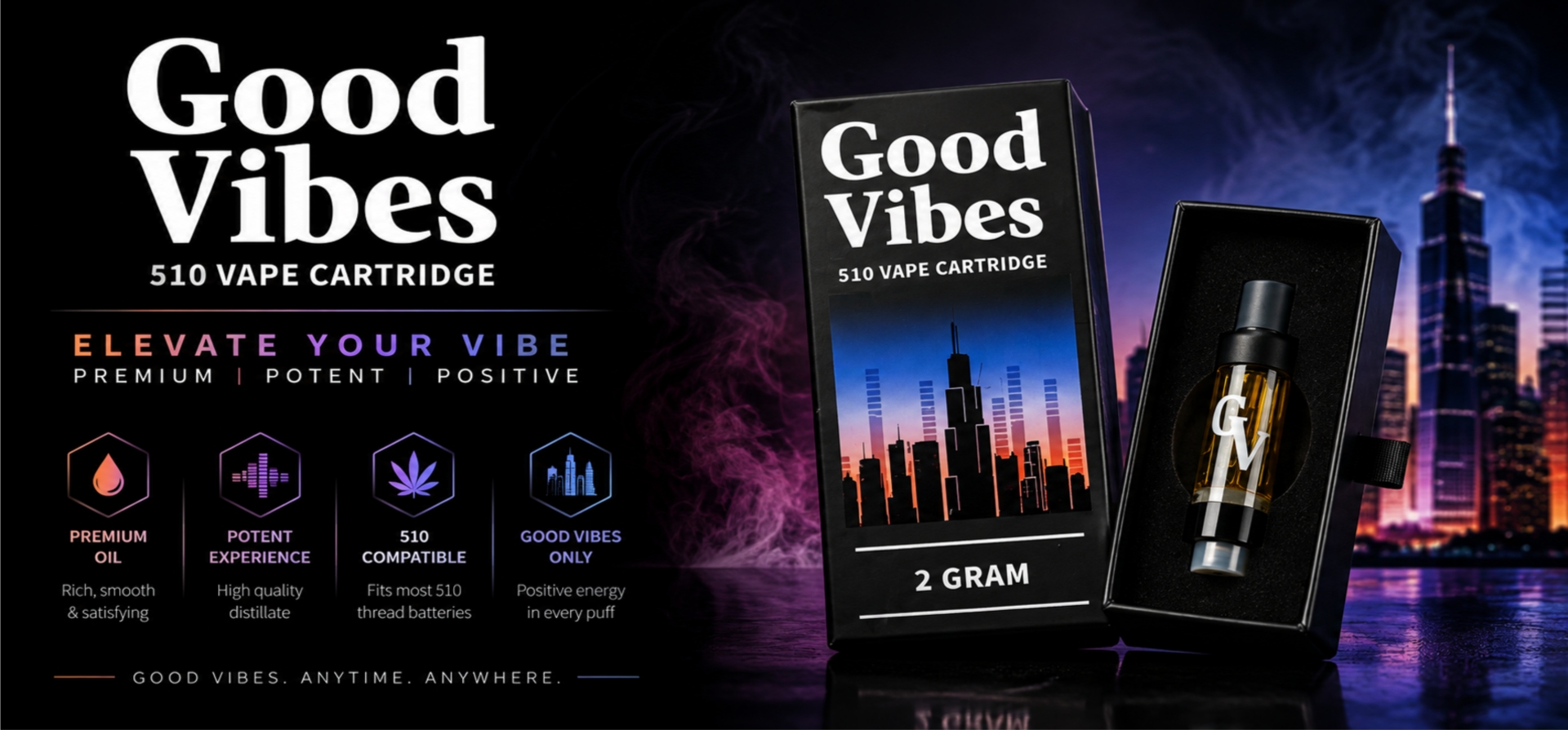 Good Vibes 510 vape cartridge